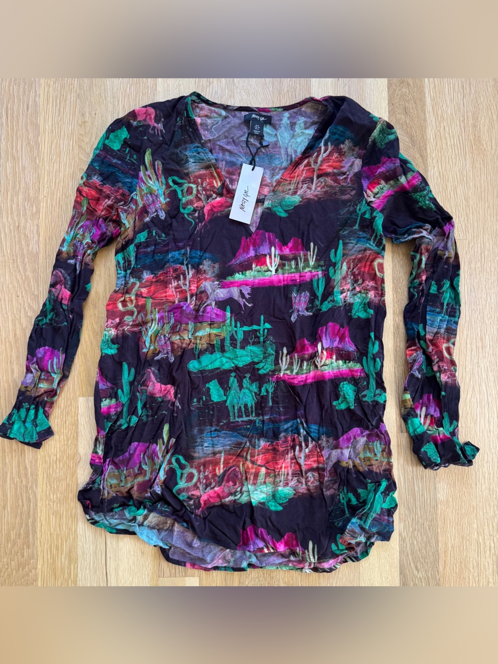Nasty Gal rodeo plunge mini dress